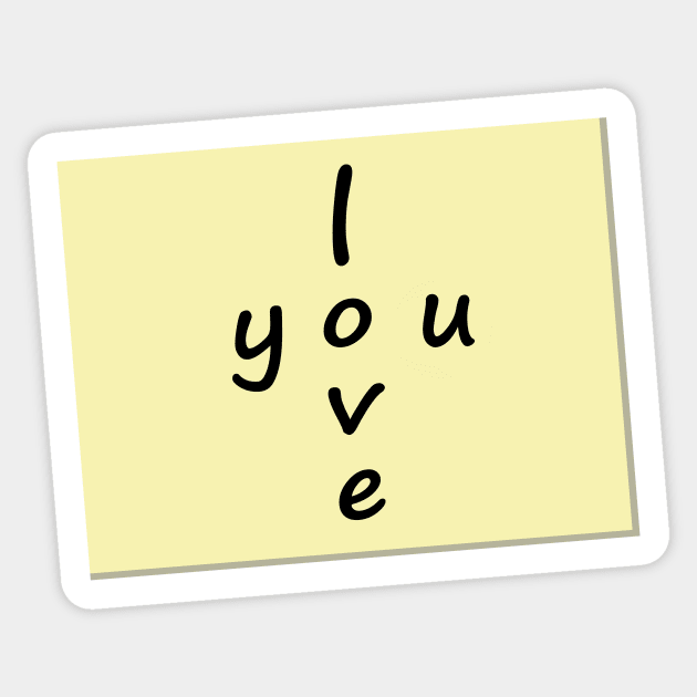 I Love You Post it Note Sticker by MelissaJBarrett